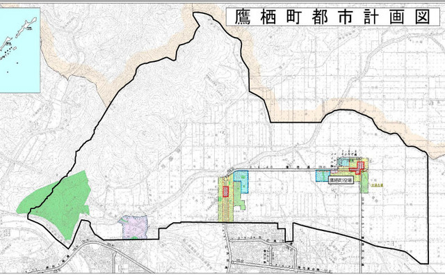 鷹栖町都市計画図