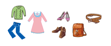 中古衣料、くつ、かばん、ベルトの画像