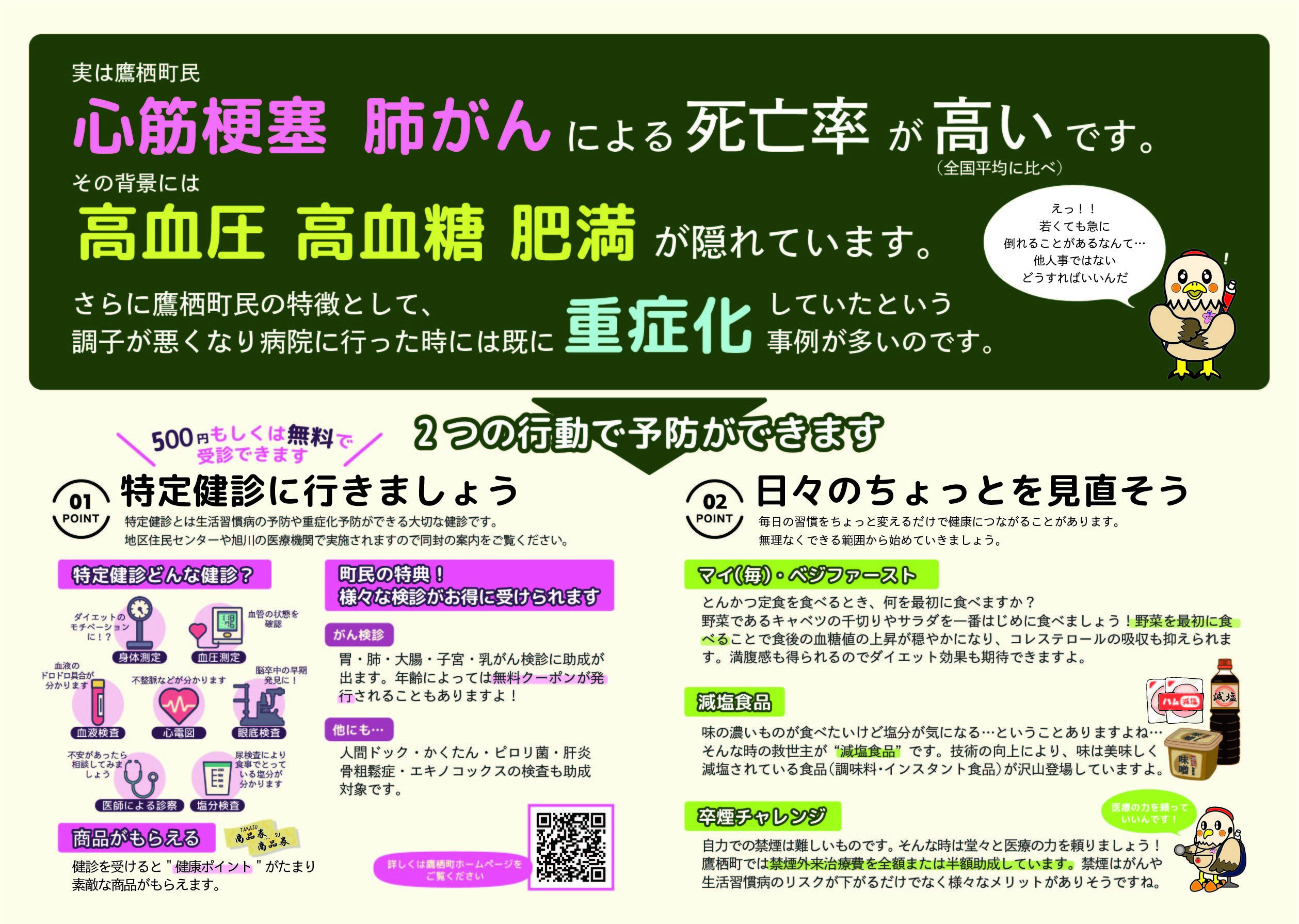 鷹栖町民の健康の特徴の画像