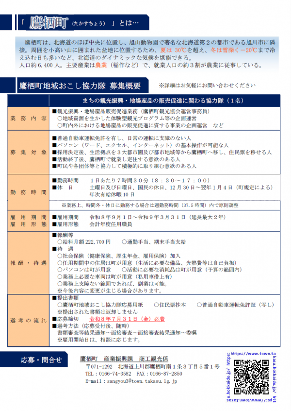 地域おこし協力隊募集チラシ裏