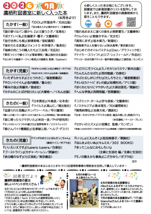 カレンダー裏